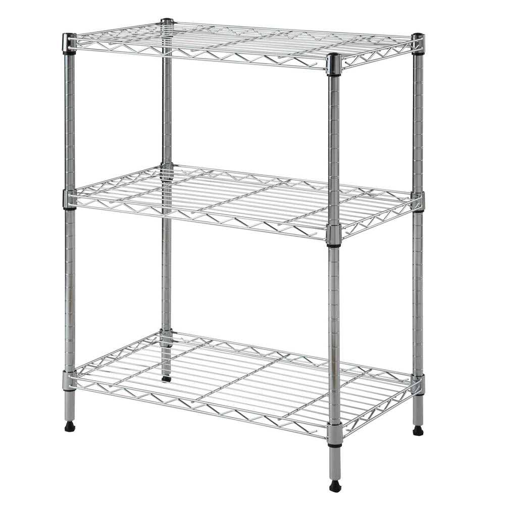 Wire Rack Feel Buy Cameltough - Wire Rack Chrome 3 Shelf 60x35x75cm in UAE | Mumzworld