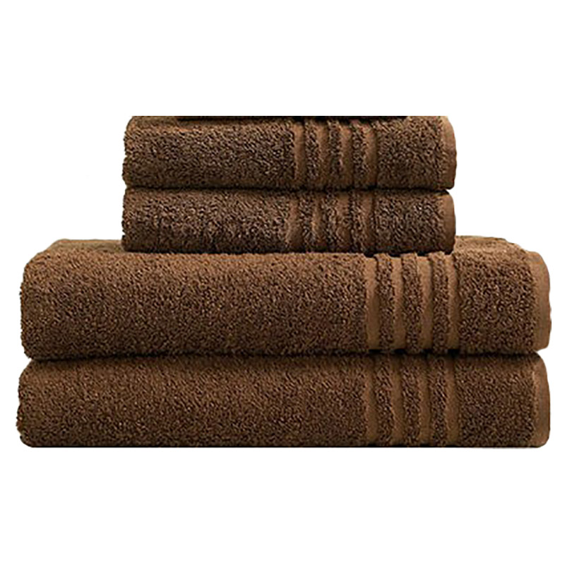 Kingtex 550 GSM Hand & Bath Towel 2pcSet Brown Buy at Best Price from Mumzworld