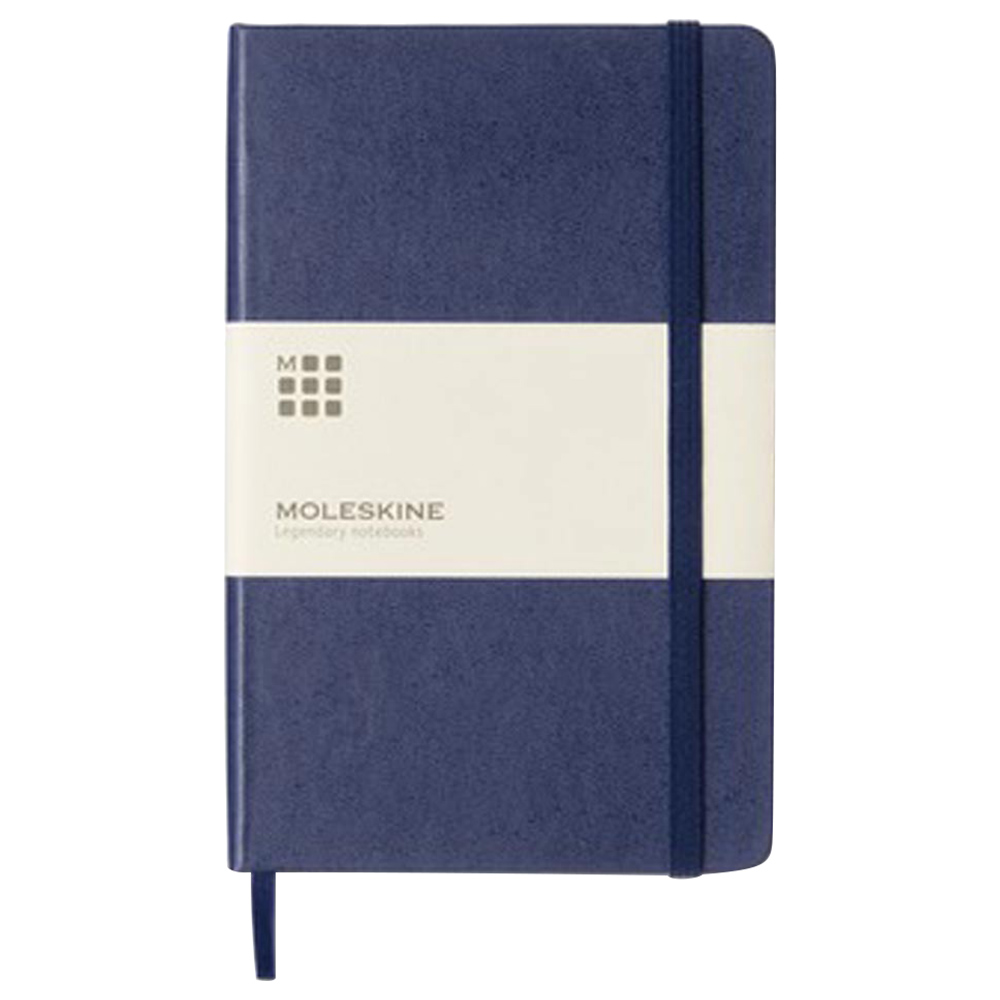 Moleskine Hard Cover Ruled Notebook Medium Prussian Blue