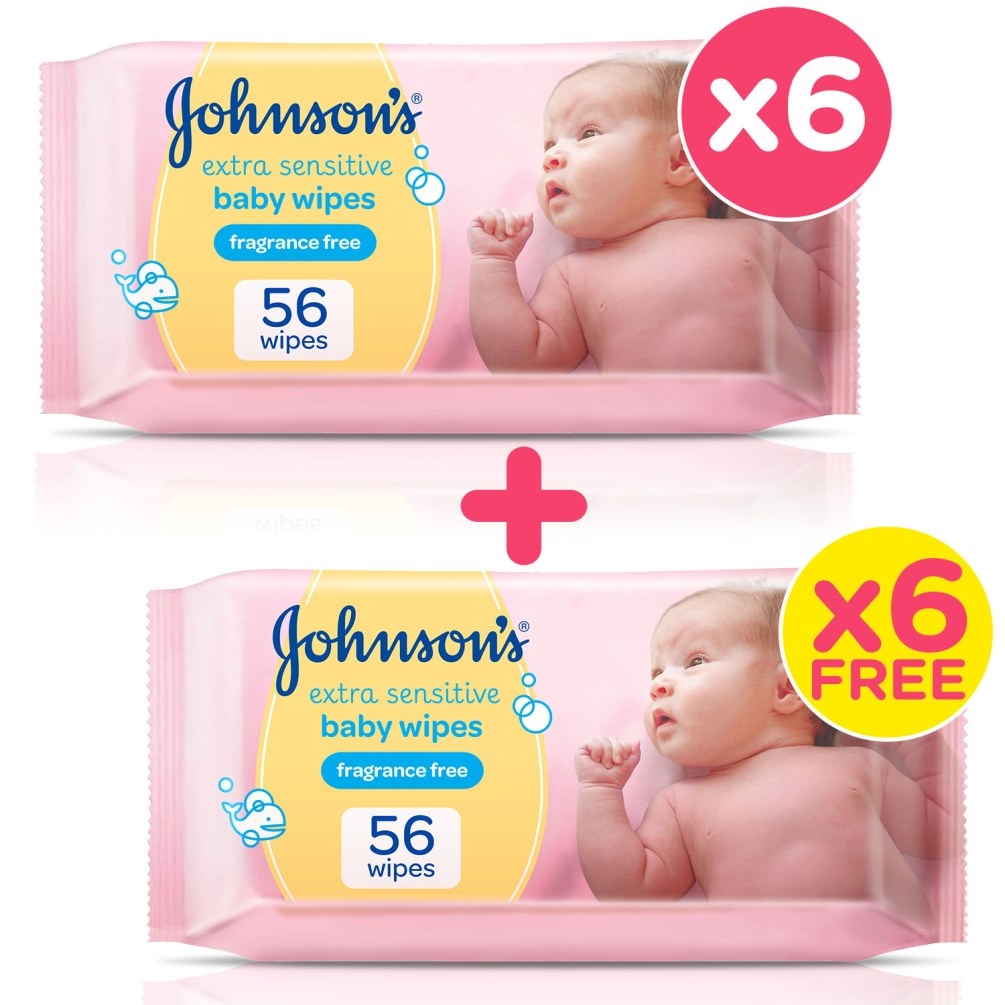 Buy Johnson Johnson Baby Extra Sensitive Wipes, 6+6