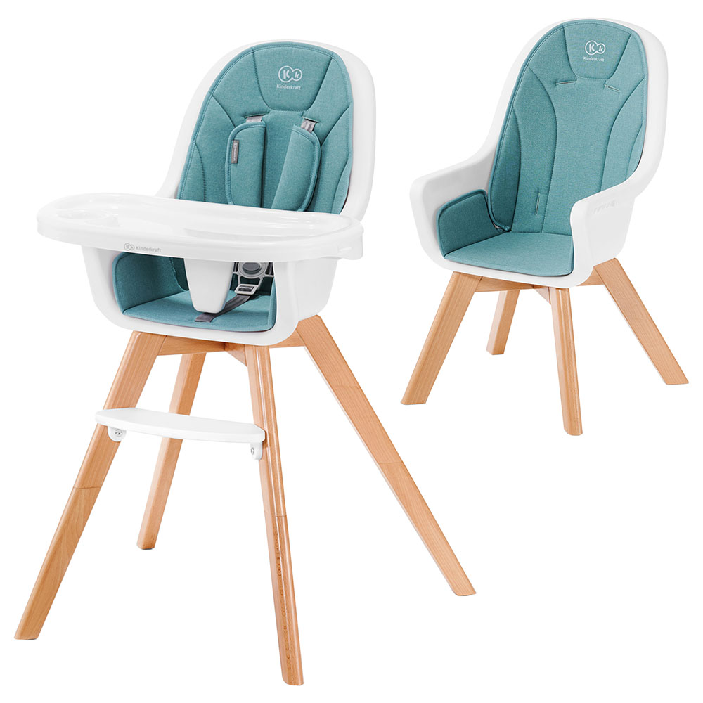 Kinderkraft 2 in 1 Tixi High Chair Turquoise Buy at Best