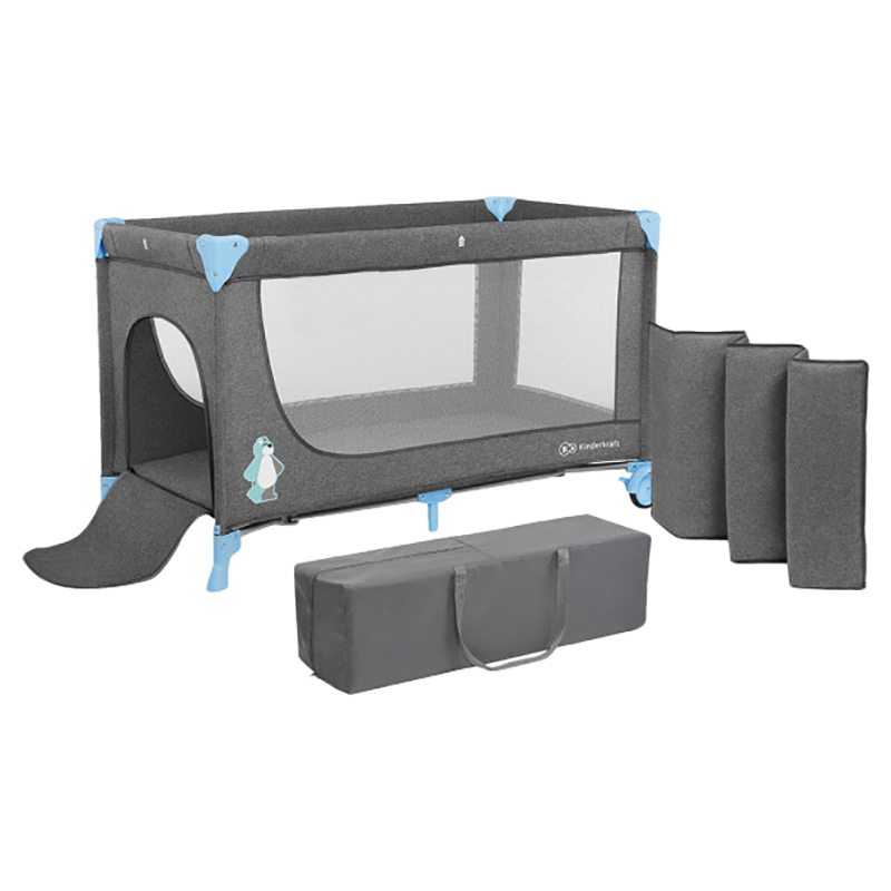 Kinderkraft Joy Folding Travel Cot Bed Blue Buy at Best Price