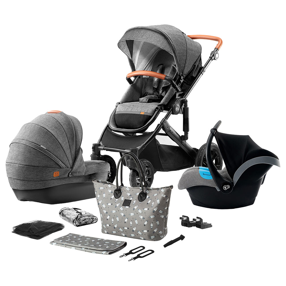 Kinderkraft - 3-in-1 Prime Lite Travel System - Black