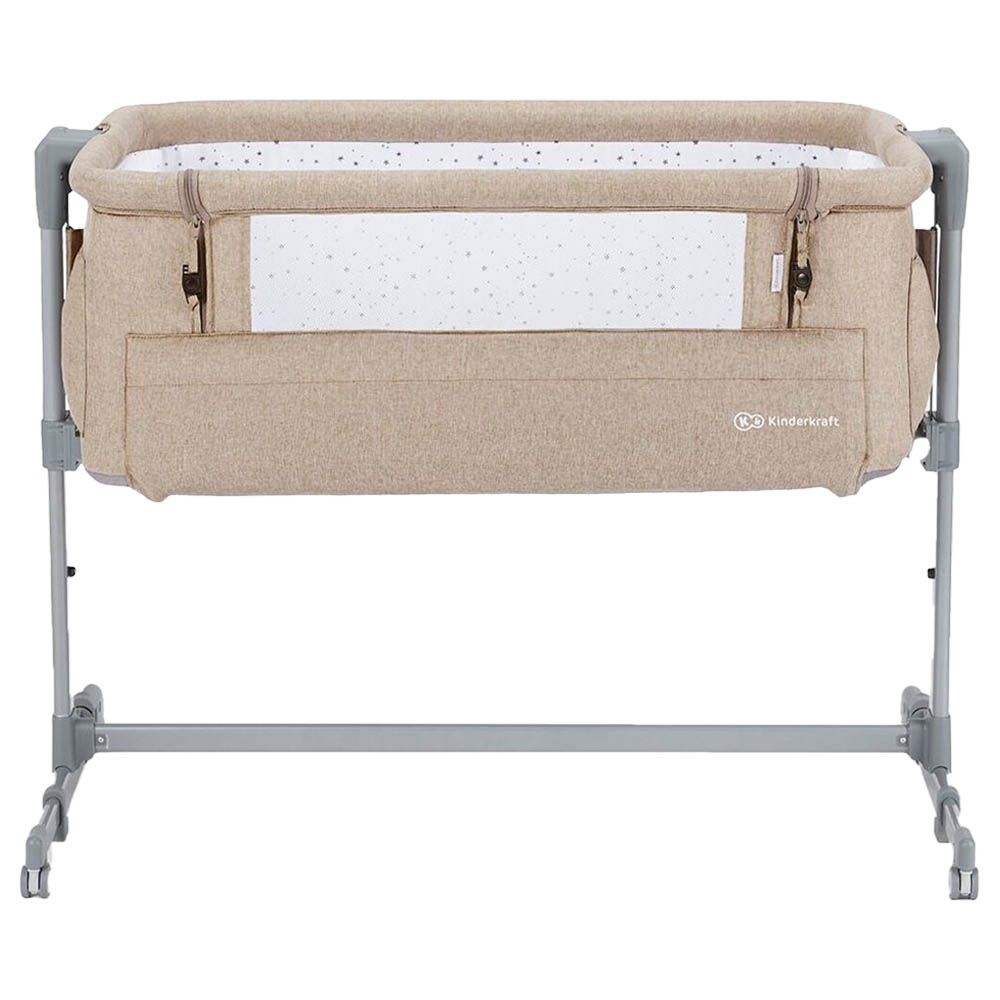 Kinderkraft Side2Bed Co Sleeper Cot Beige Melange