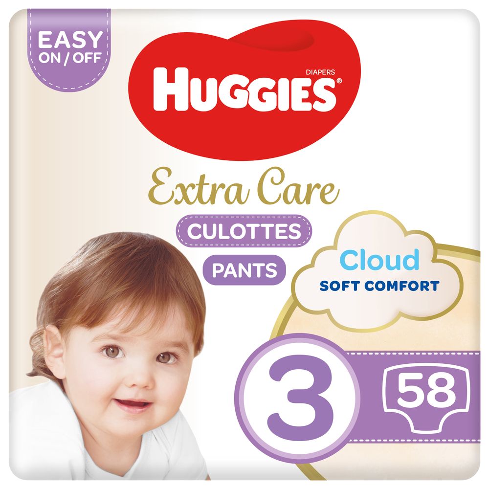 Huggies Extra Care Diaper Pants Size 3 611KG 58pcs
