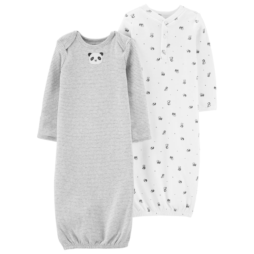 Carter's Just One You® Baby Girls' 2pk Gown And Hat - Gray 3m : Target