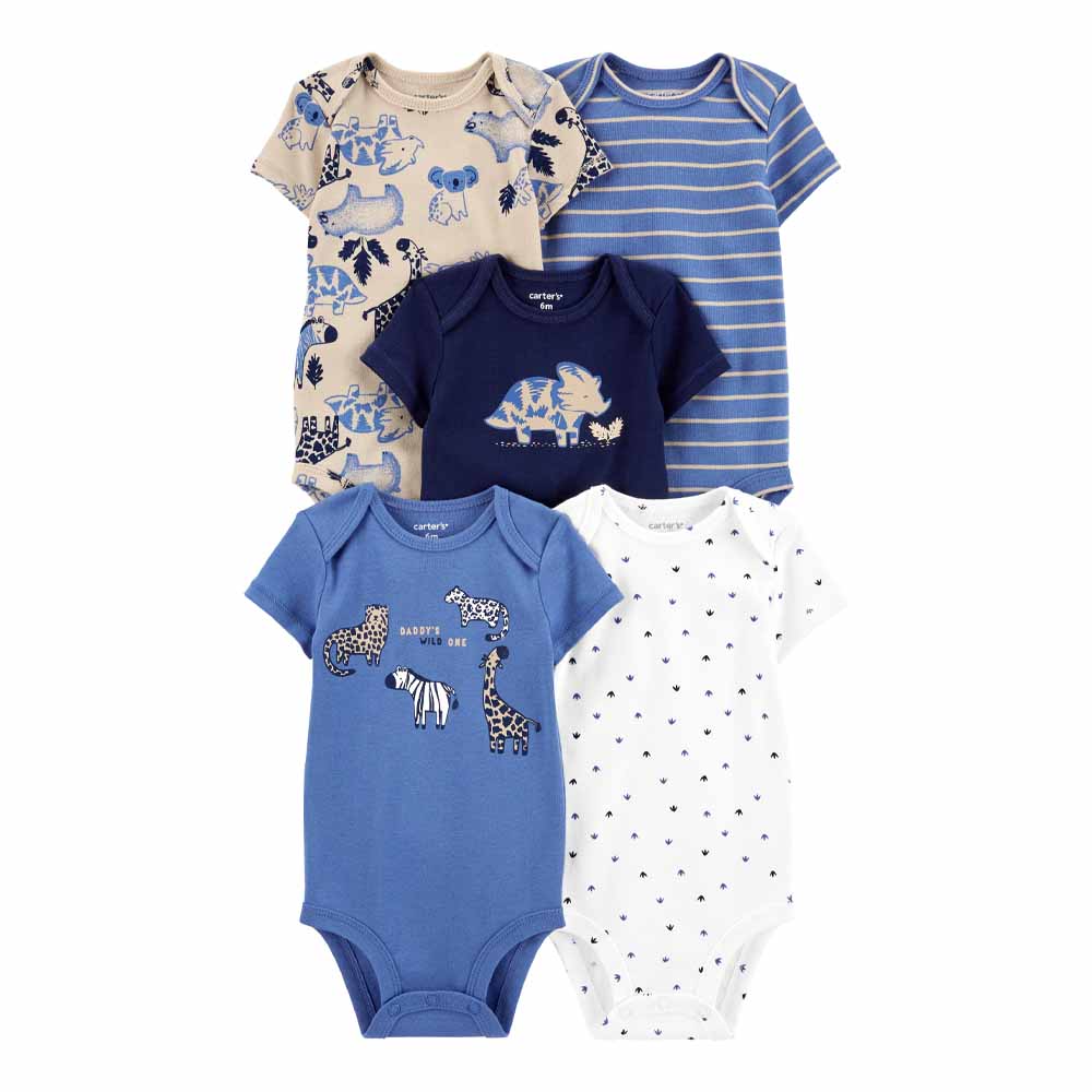 Carter s 5pc Set Baby Boys Short Sleeves Bodysuit