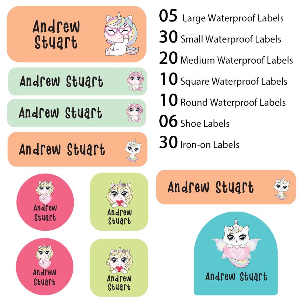 My Labels - Shoe & Iron On Waterproof Labels - Unicorn