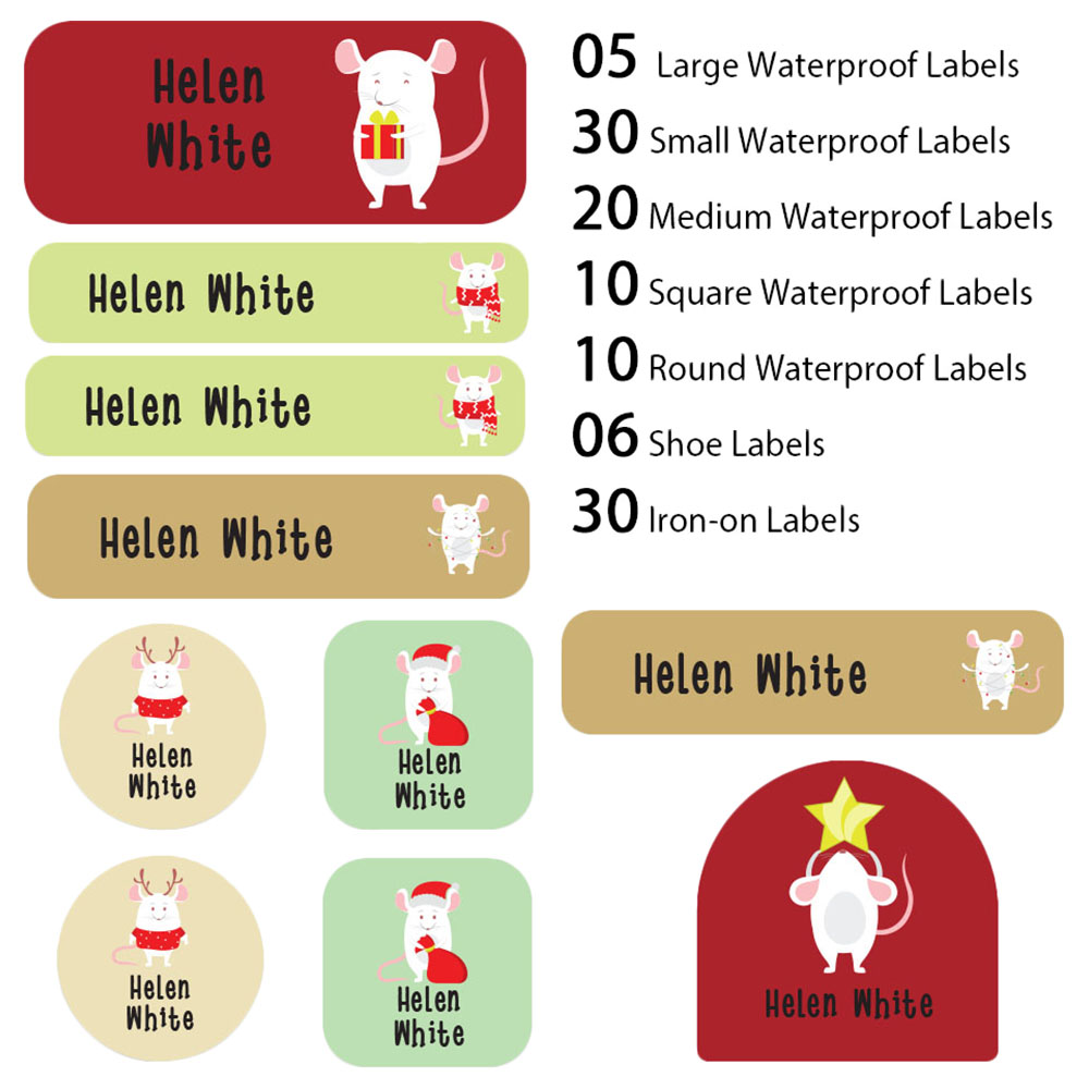 Mouse Label. Tags Buy My Labels - Shoe & Iron On Waterproof Labels - Mouse - White in UAE ...