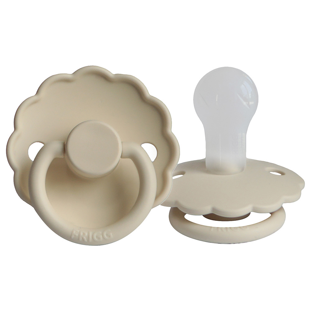Buy Frigg - S1 Daisy Silicone Pacifier - 0-6 Months - Cream in UAE ...