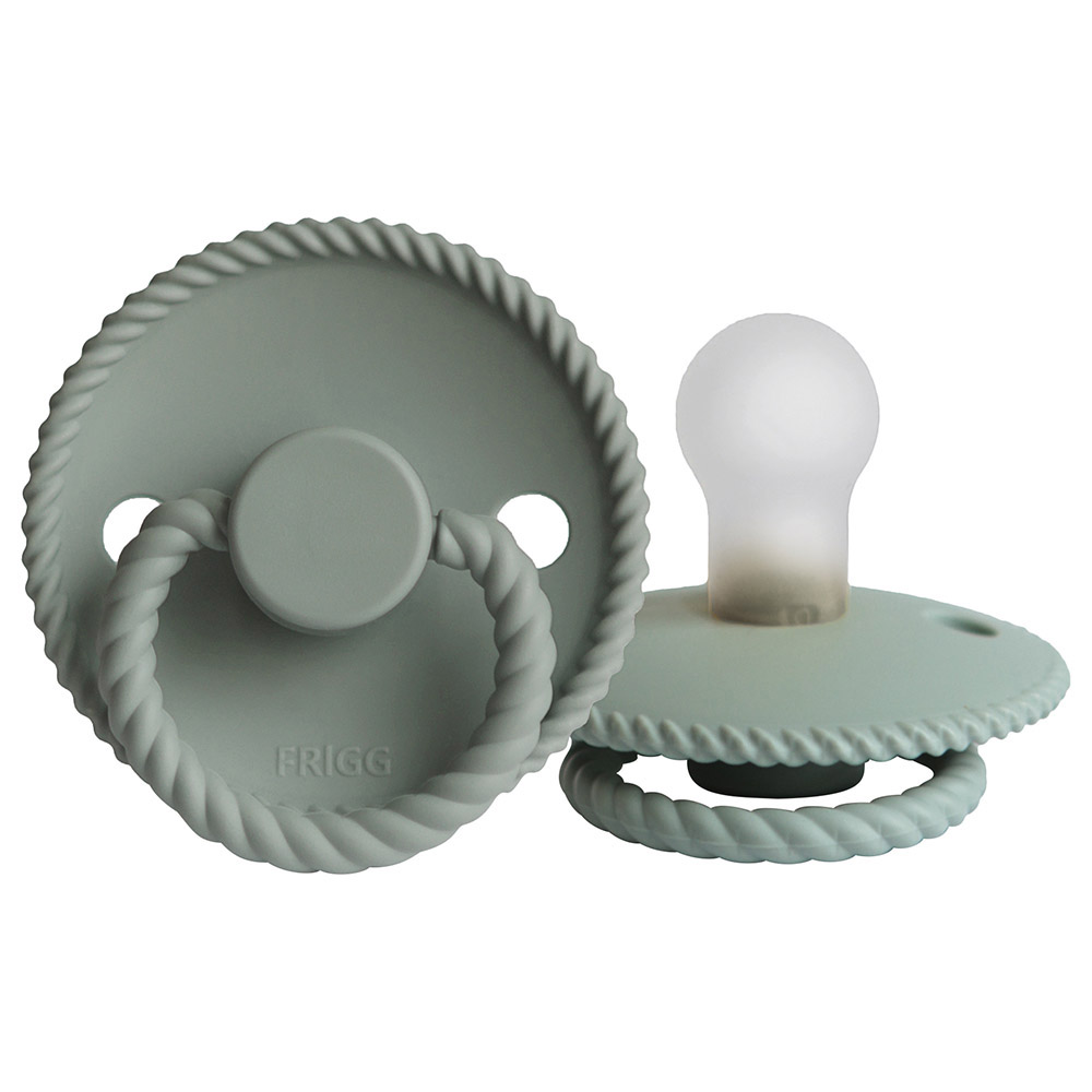 Buy Frigg - Rope Silicone Pacifier 0-6M S1 - French Grey in UAE | Mumzworld