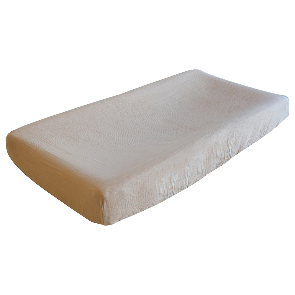 Mushie Changing Pad Cover Pale Taupe
