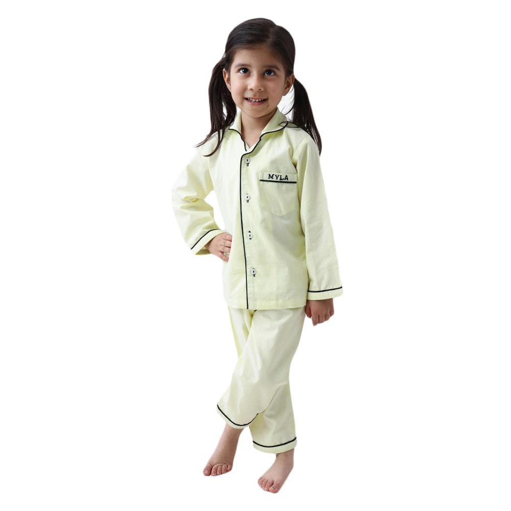 Little West Street Myla Embroidered Pajama Set Lime Buy at Best Price from Mumzworld