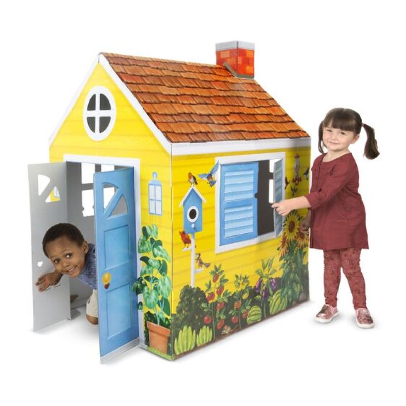 Melissa and doug wooden playhouse hotsell