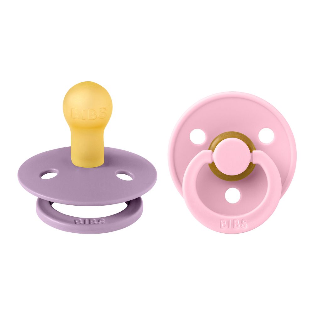 Bibs Colour S1 Pacifiers Pack of 2 Lavender/Baby Pink