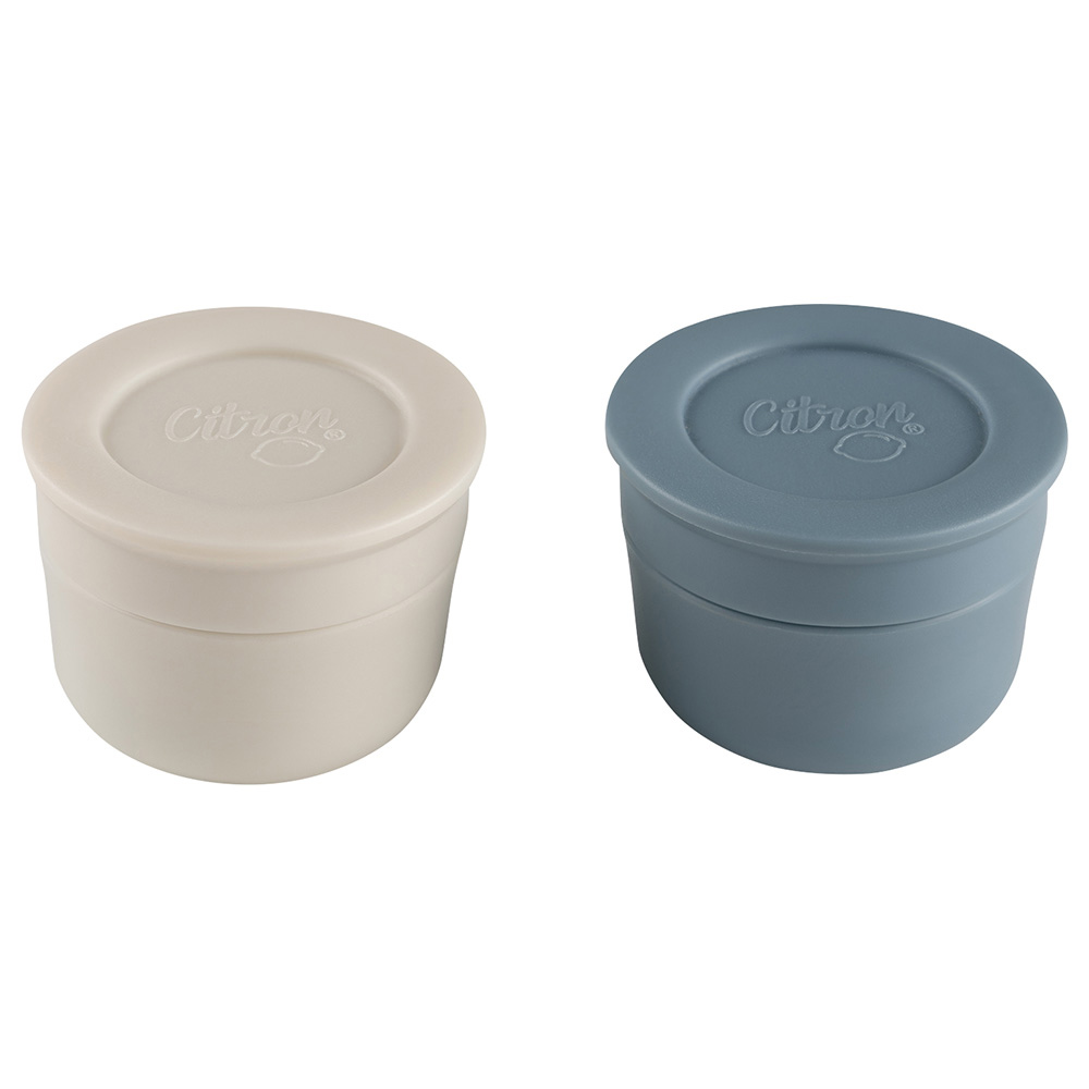 Citron Mini Sauce Containers 2 Pcs White/Blue