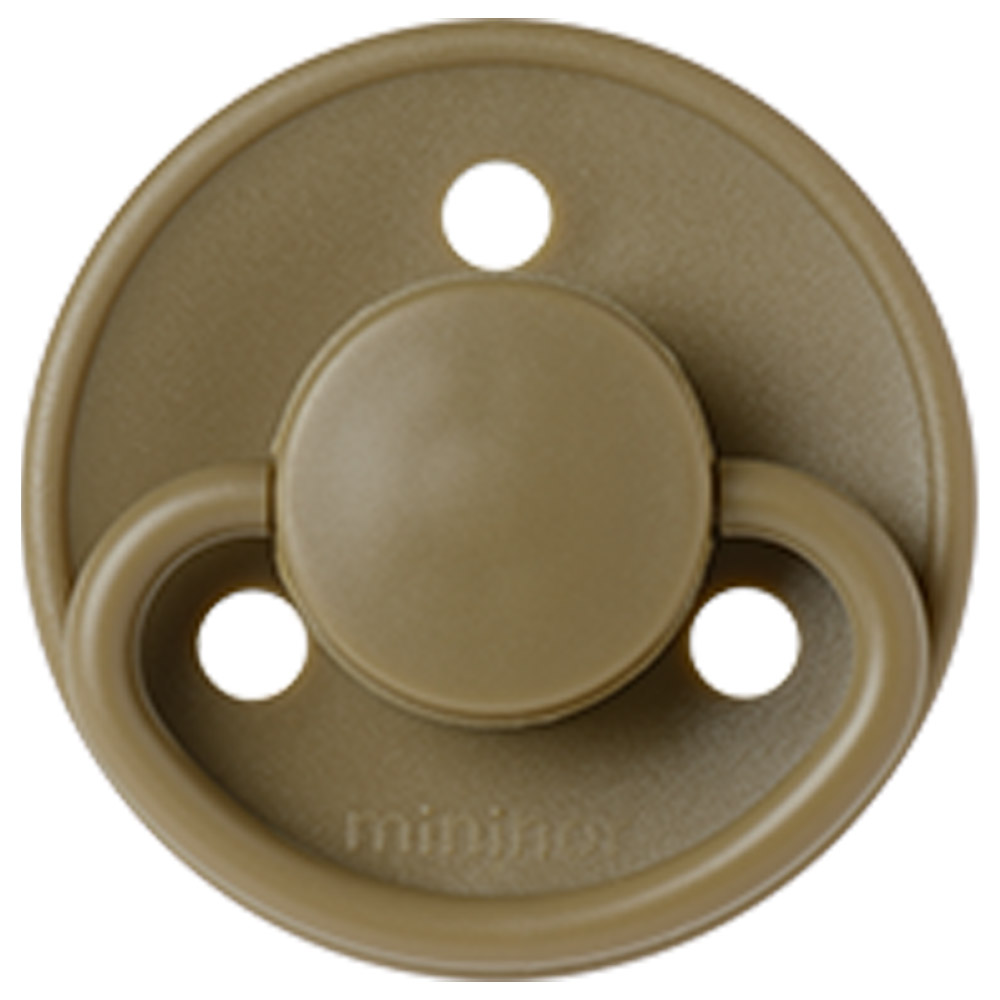 Buy Mininor - Round Silicone Pacifier 0M+ - Moss Green in UAE | Mumzworld