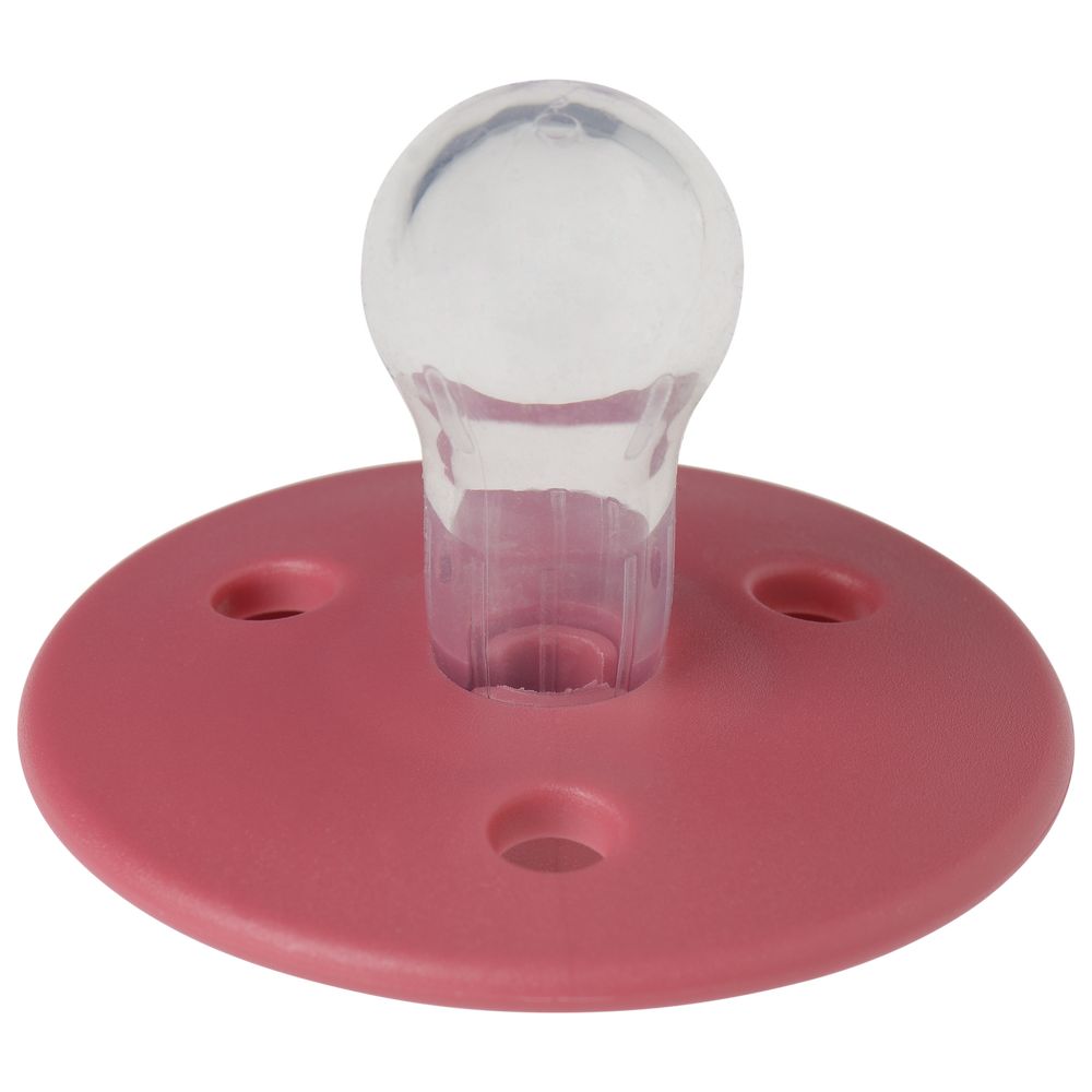 Buy Mininor - Round Pacifier Silicone - 6M+ - Rhubarb in UAE | Mumzworld