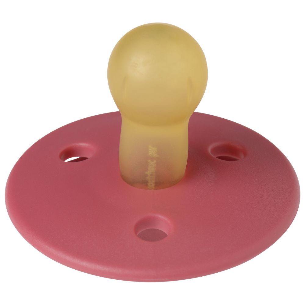Round Pacifer Buy Mininor - Round Pacifier Latex - 0M+ - Rhubarb in UAE | Mumzworld