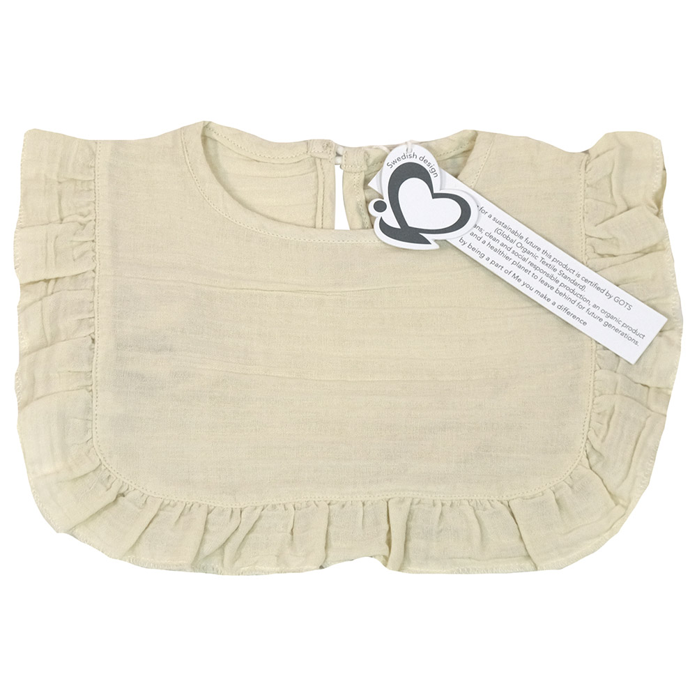 Me Organic Drool Apron Bib Cream
