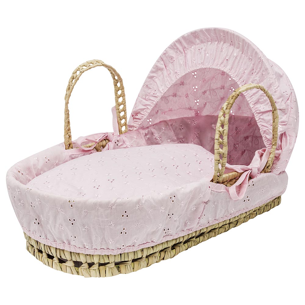 Baby doll moses shop basket with stand