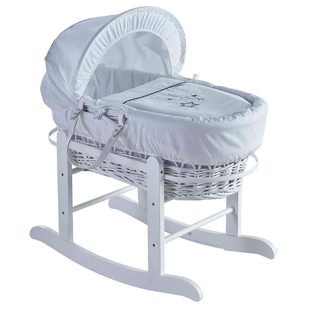 Kinder Valley Wish Wicker Moses Basket W/ White Stand Buy at Best