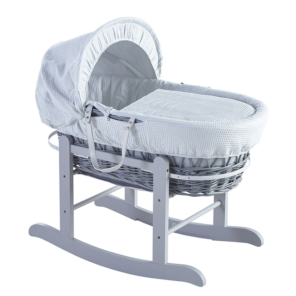 Kinder valley white store waffle moses basket