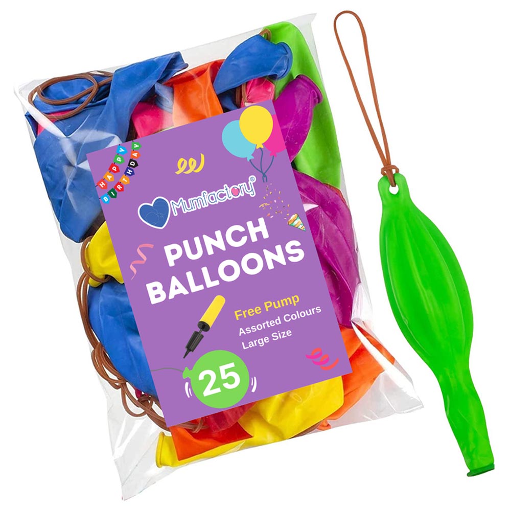 Mumfactory Punch Birthday Balloons Large Pack of 25