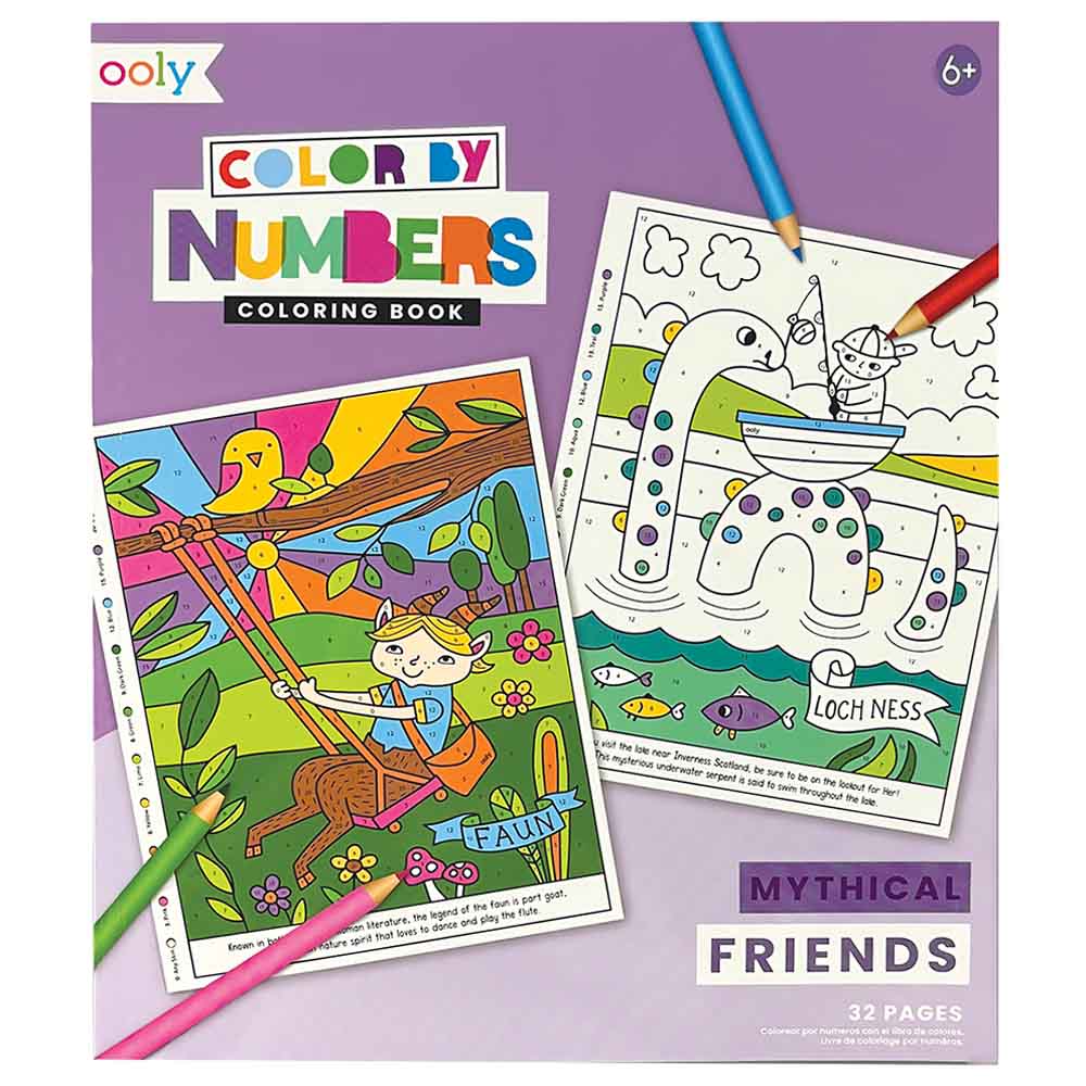 Buy Ooly - Color By Numbers Colouring Book - Mythical Friends in UAE ...