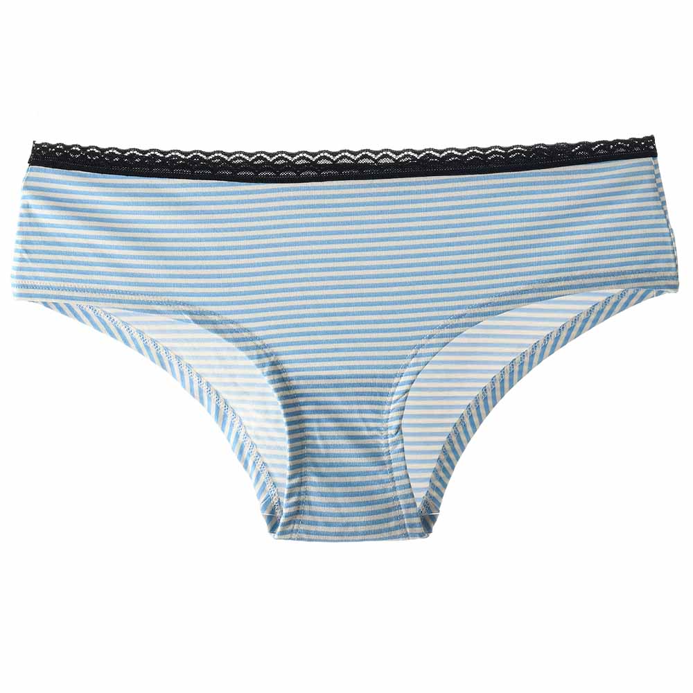 Lacy Dreams - Comfortable Lace Hipster - Blue Stripes