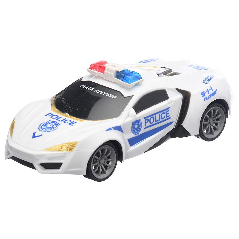 Uniq Kidz 4Channel Remote Control Police Car White