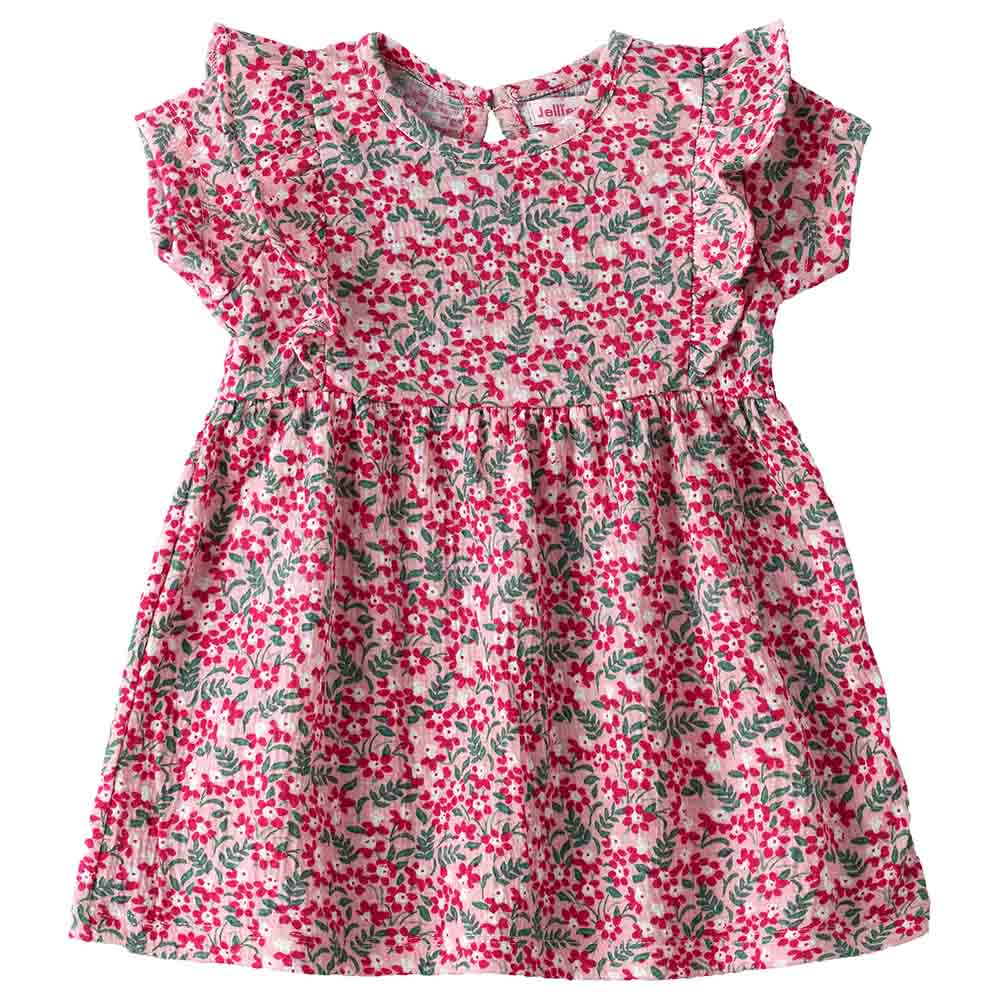 Jelliene - Floral Print Knit Dress