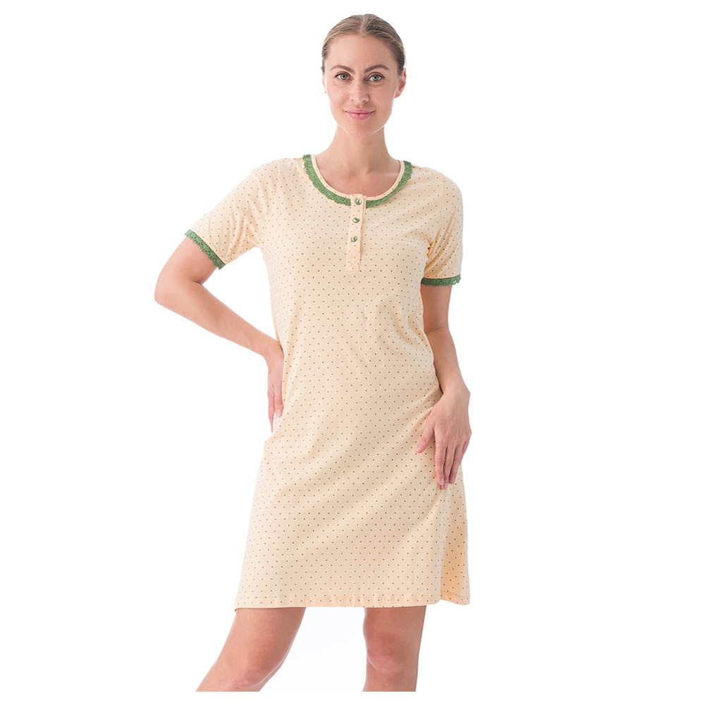 Lacy Dreams Comfortable Night Gown Peach
