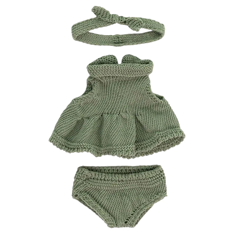 Miniland Knitted Doll Outfit 21cm - Dress & Headband Miniland Knitted Doll Outfit 21cm - Dress & Headband
