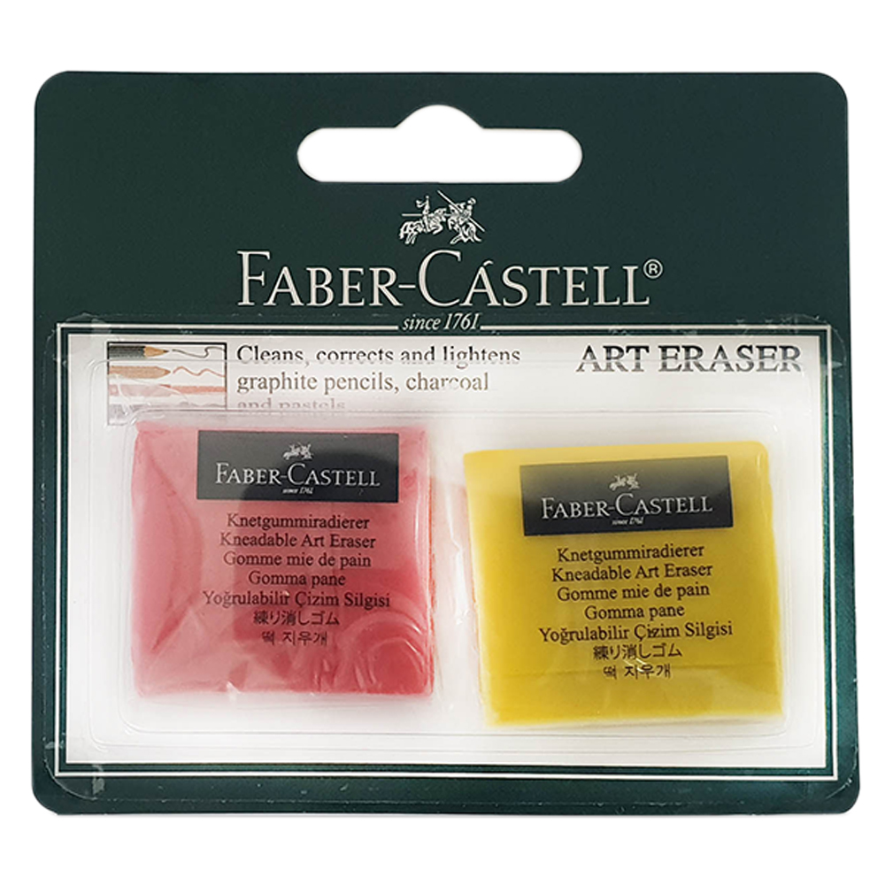 Faber-Castell - Kneadable Eraser 2pcs - Yellow & Orange