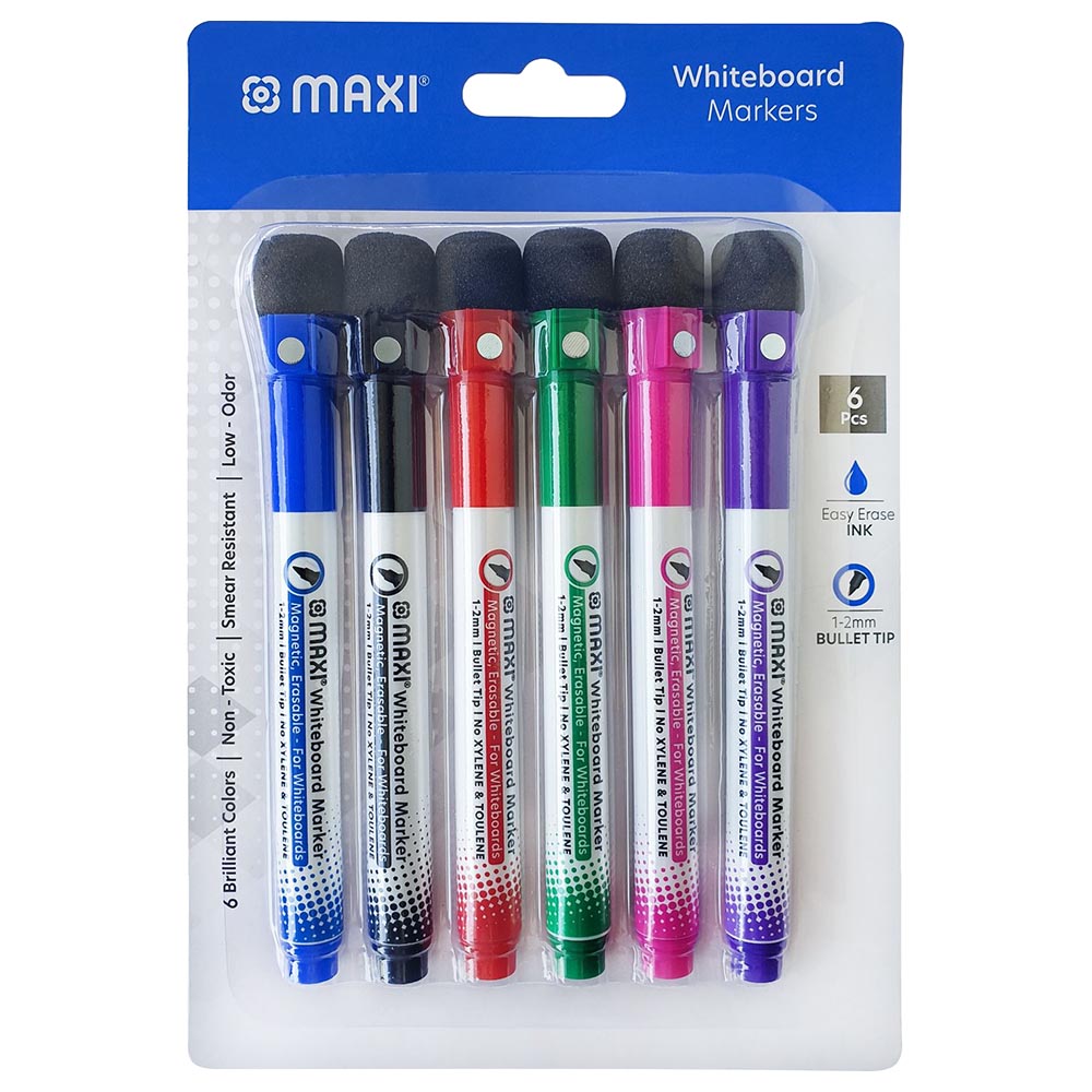 JR.WHITE Magnetic Dry Erase Markers Fine Tip, 9 Colors (12 Pack) Whiteboard  Markers with Eraser Cap, Low Odor Erasable Markers Dry Erase Pens for