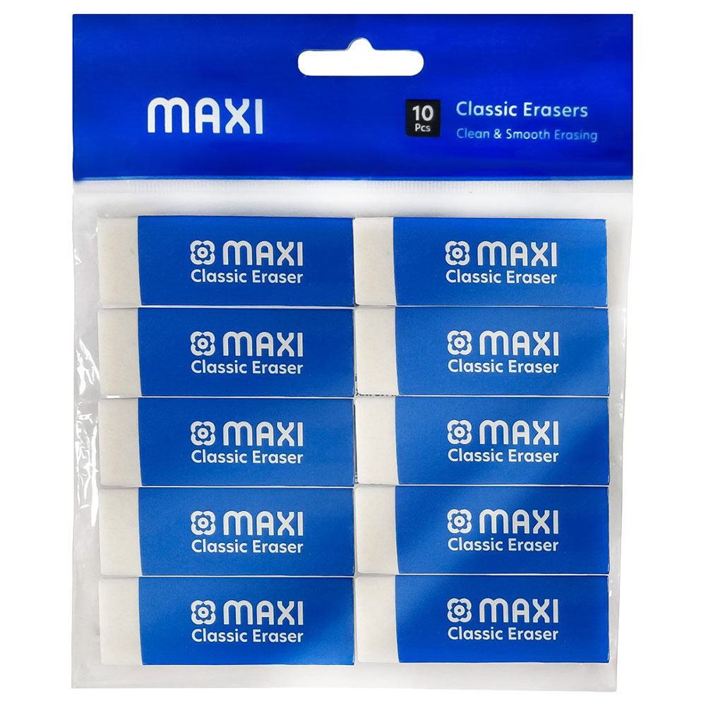 Maxi Dust Free Eraser Big 10Pcs