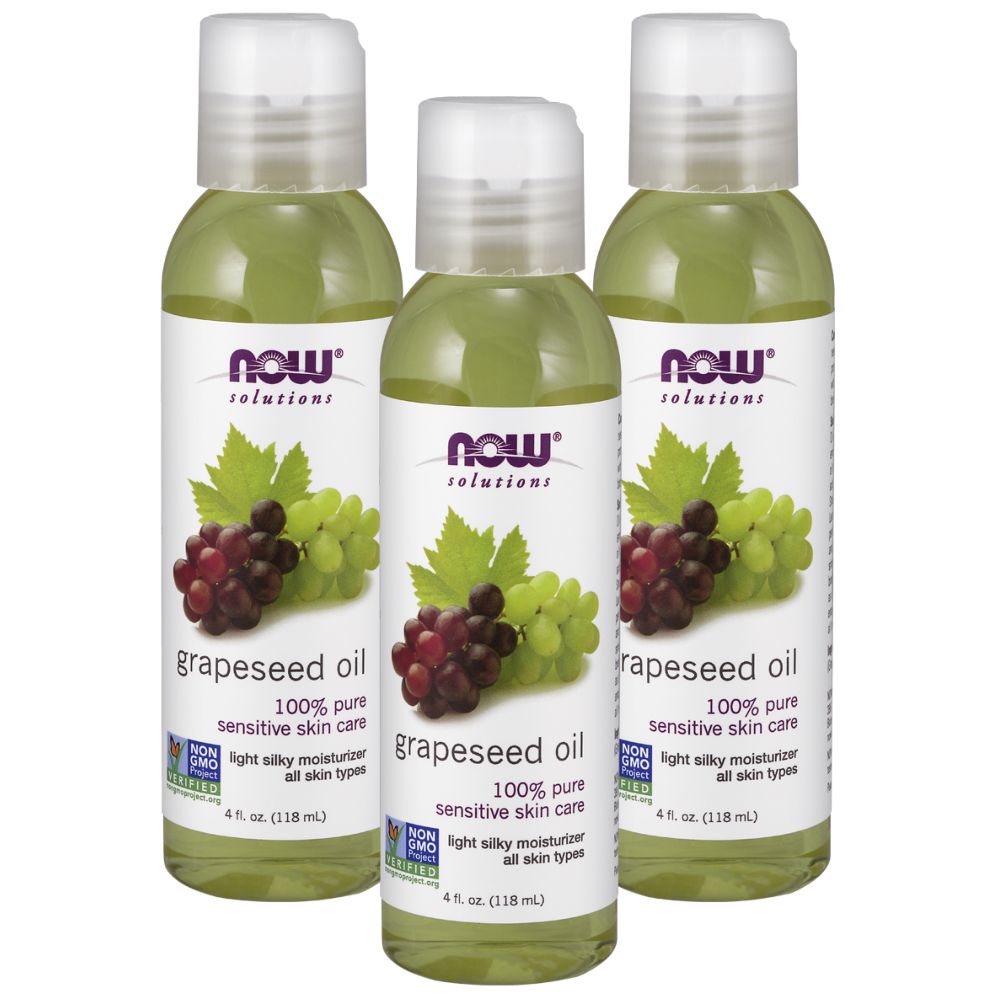Now Solutions, Grapeseed Oil, 100 Pure 4 Fl. Oz. Pack of 3 Buy at