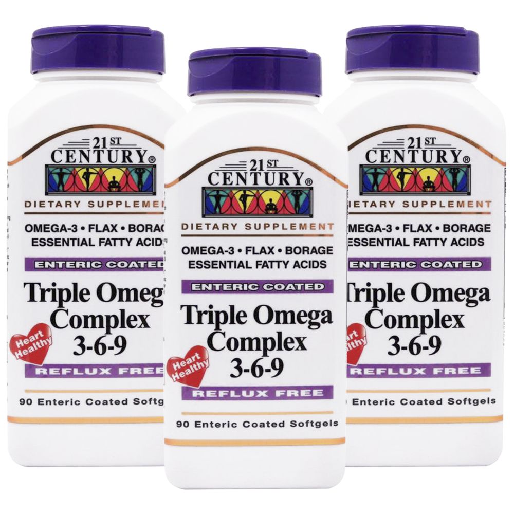 21st Century Triple Omega Complex 369 90 Coated Softgels 3pcs Buy