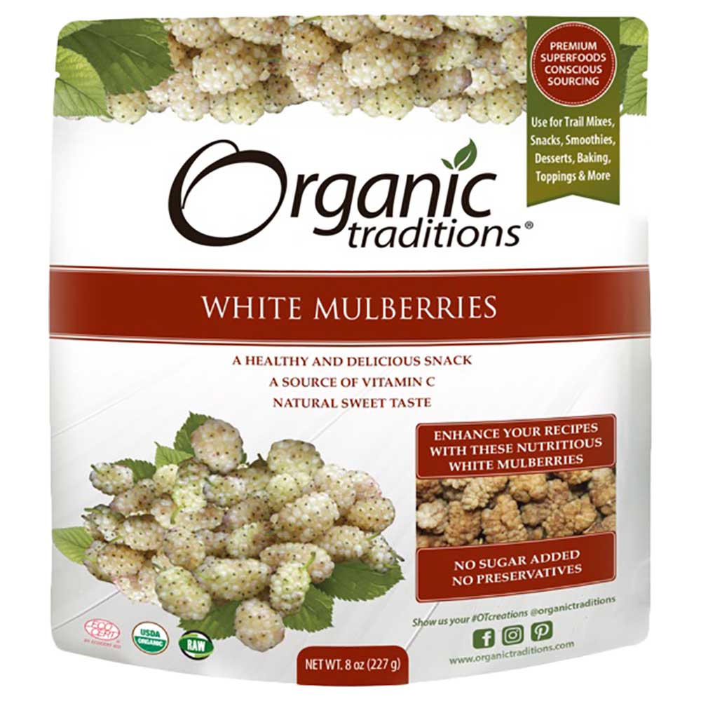 Organic Traditions Mulberries, White 227g