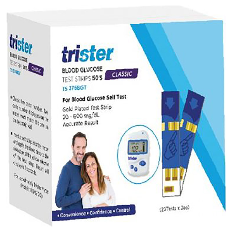 Trister Blood Glucose Test Strips 50's Buy at Best Price from Mumzworld