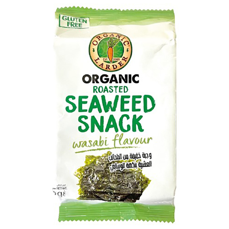 Organic Larder Organic Seaweed Snack Wasabi 5g