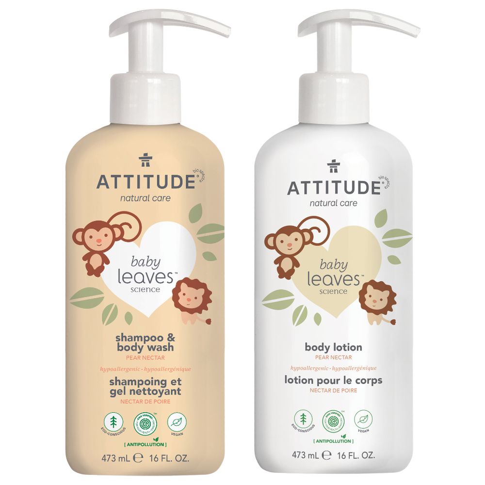 Attitude 2in1 Baby Shampoo/Body Wash & Body Lotion Pear Nectar
