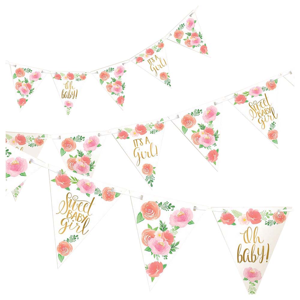 Guirnalda de banderines de tela Amscan para baby shower