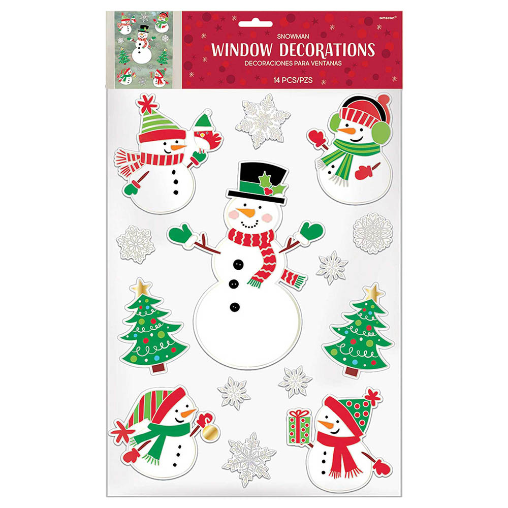 Amscan Snowman Embossed Vinyl Window Decorations Buy at Best Price