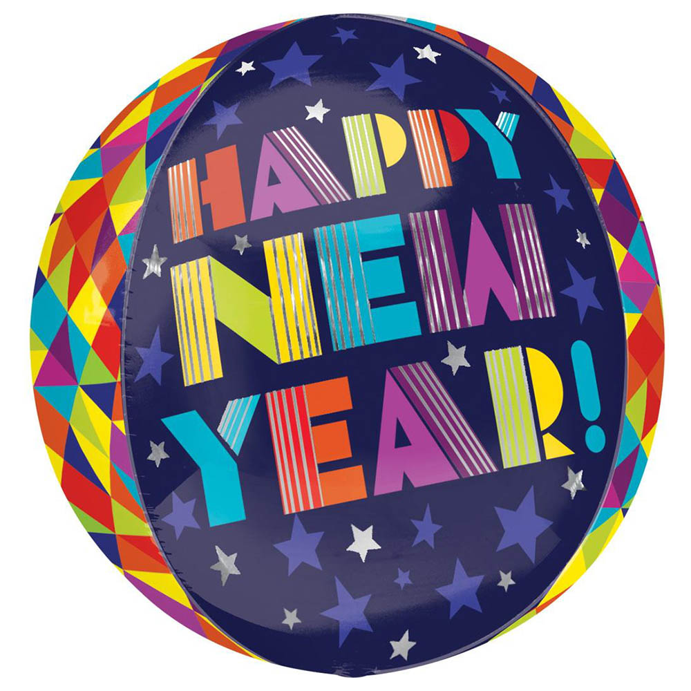 Anagram - Geometric New Year Orbz Balloon