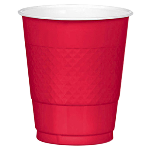 Apple Red 12oz Plastic Cups | 50ct
