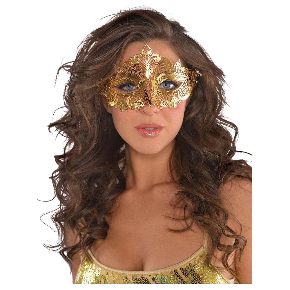 Fillagree Mask Buy Costumes USA - Adult Gold Filigree Mask in UAE | Mumzworld