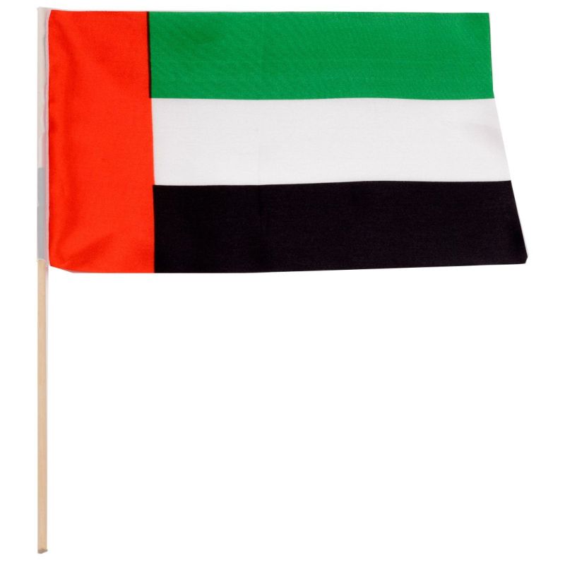 Uae Withe Rod Buy Party Centre - UAE Flag With Rod 45 x 90cm in UAE | Mumzworld