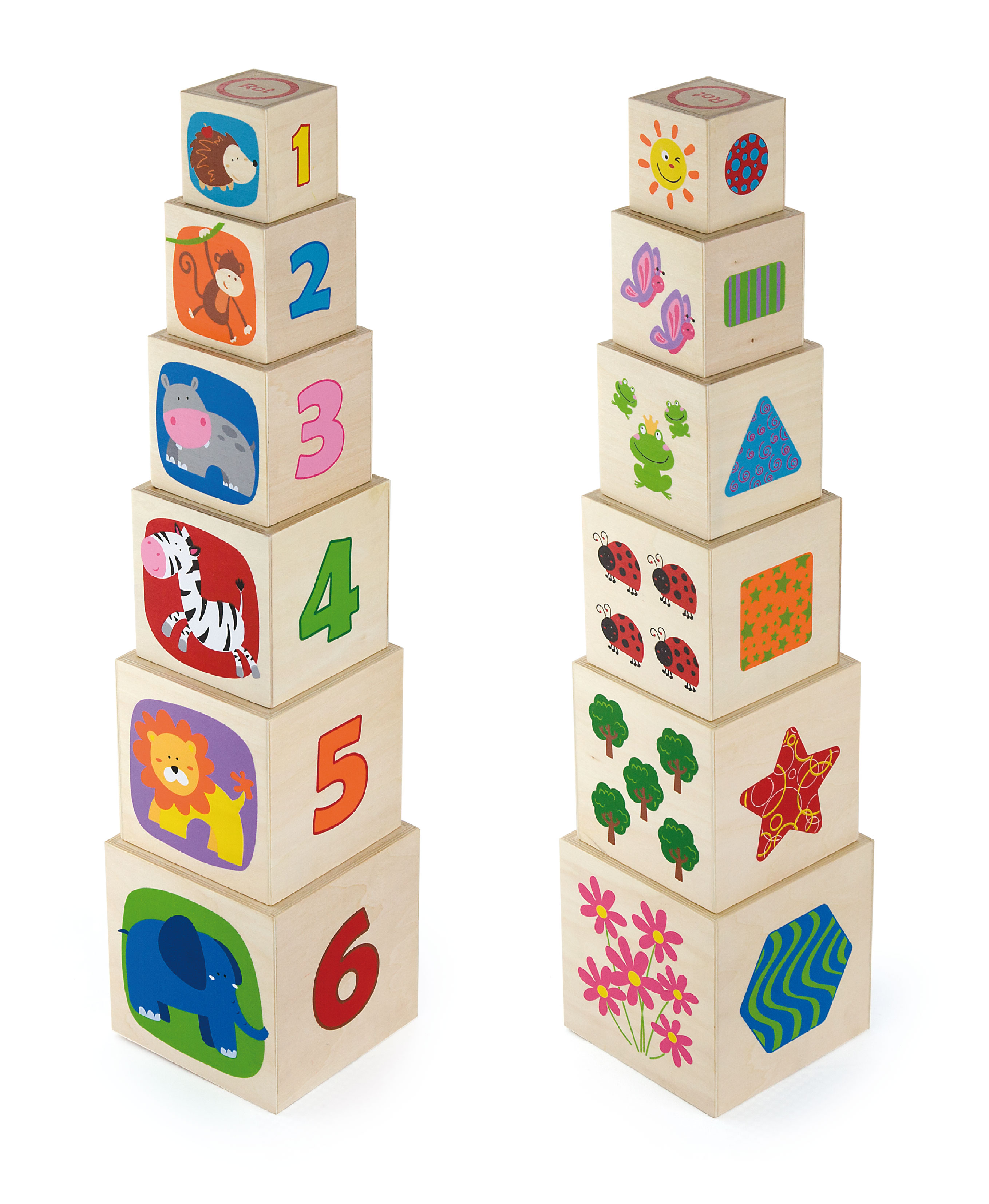 Buy Viga - Educational Pyramid Nesting Stacking Blocks Montessori Toy ...